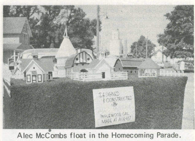 Alec McComb's float in Homecoming Parade